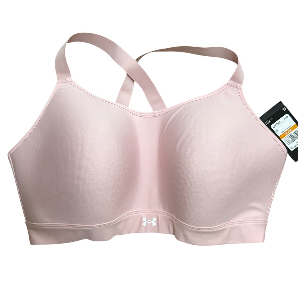 Under Armour Womens 3X Continuum Mid Sports Bra Pink Medium Support Active